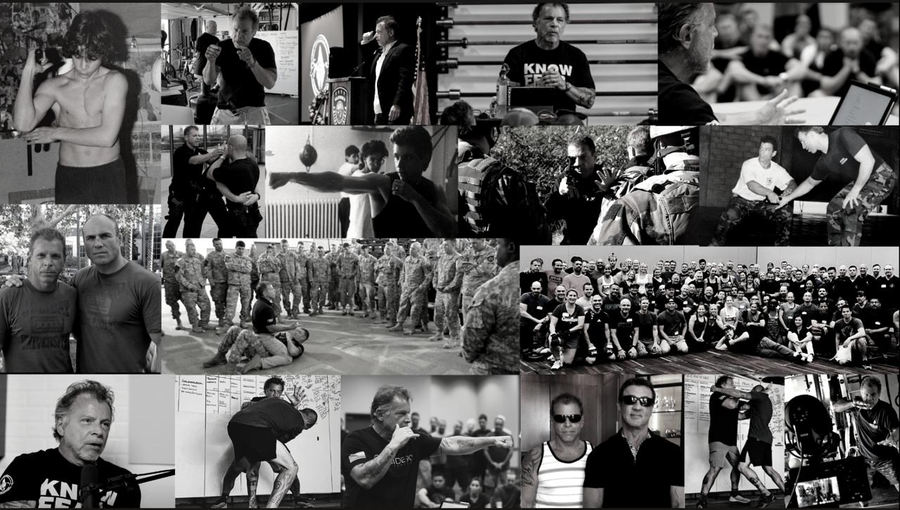 Tony Blauer — 40 years of training, teaching, and pioneering the SPEAR System — full collage